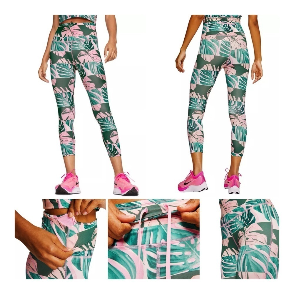 Nike Dri-Fit Women's Printed Botanical Fast Crop Running Legging